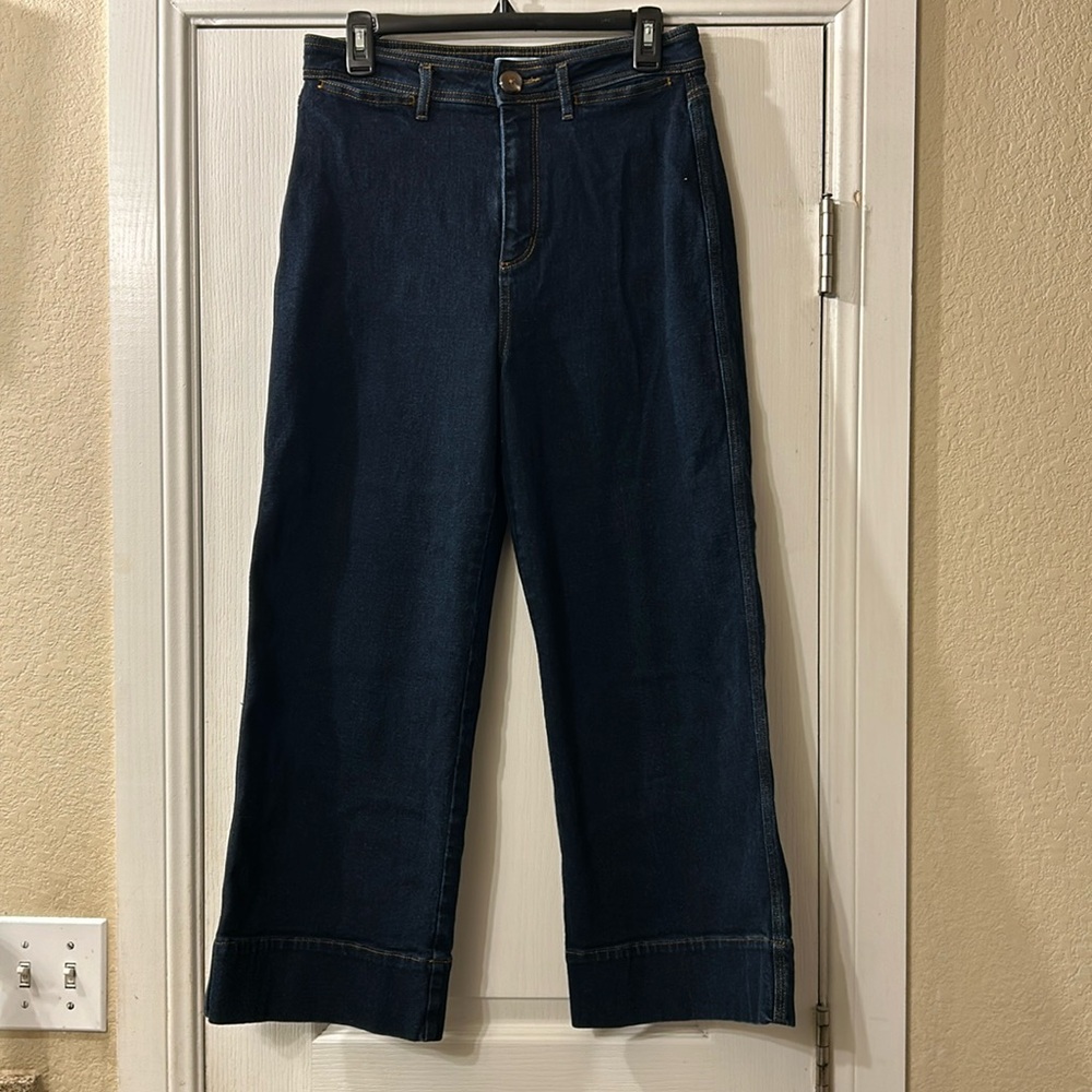 Loft Wide Leg Crop Jeans-Sz 4